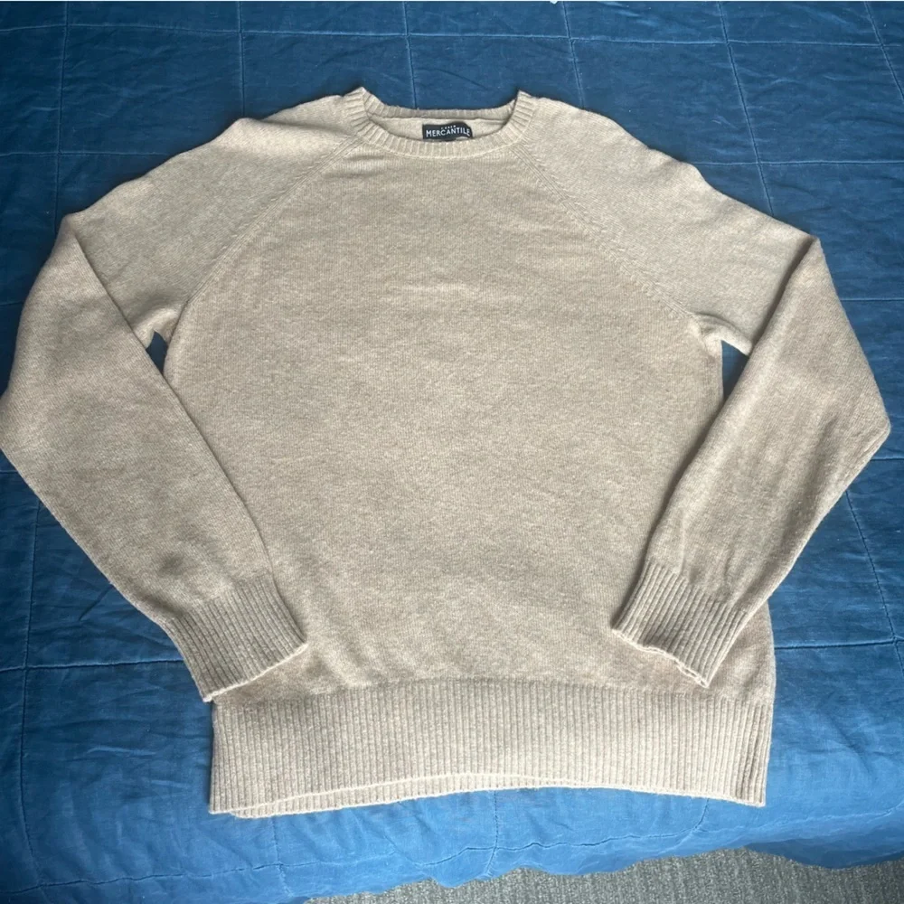 J. Crew Men’s Crewneck Sweater in Light Tan